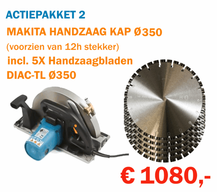 ACTIEPAKKET 2 - Makita handzaag 5x Handzaagbladen Ø350