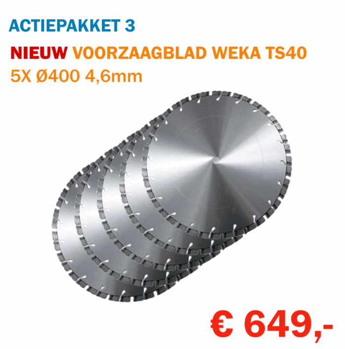 ACTIEPAKKET 3 - 5x Voorzaagblad WEKA TS40 Ø400 4,6mm
